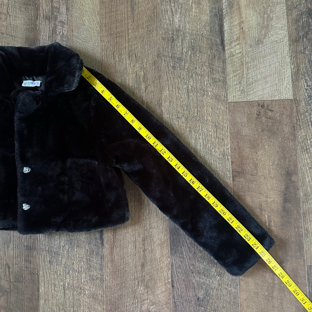 Women's Knit Works Black Faux Fur Cropped Jacket Size 14 - Picture 7 of 14